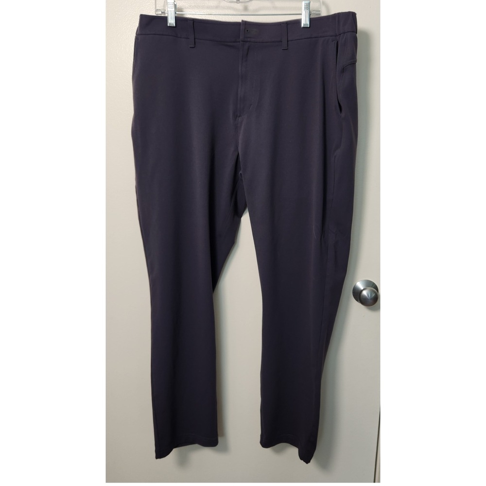 Public Rec Men's Blue Flat Front Chino Pants 38x30 Zip Pockets Comfort Dress
